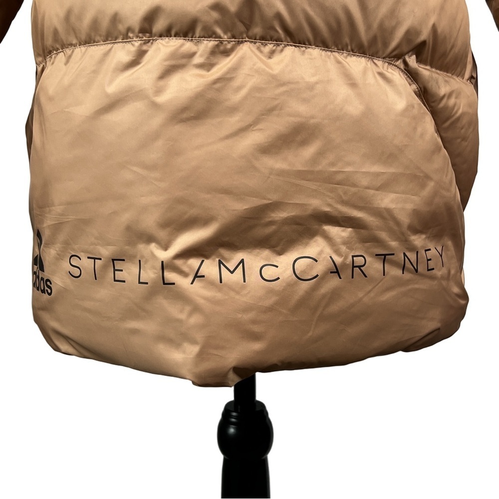 Adidas by Stella McCartney Tan Hooded Puffer Jacket, Size Small - Picture 8 of 16